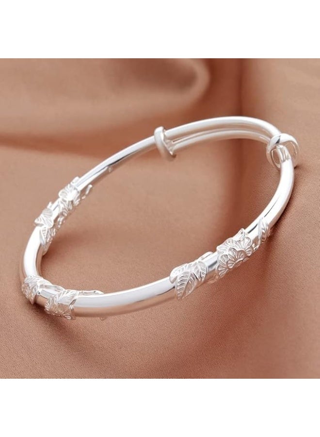 سلاسل بيجال من الفضة المستقرة للنساء، المجوهرات العصرية البسيطة القابلة للتعديل سلاسل بيجال من الفضة 925 للنساء أم زوجة هدية عيد الحب عيد الأم - Image 3